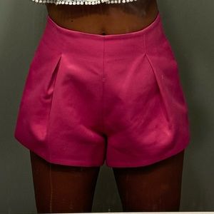 NWOT Zara Pink Satin Shorts